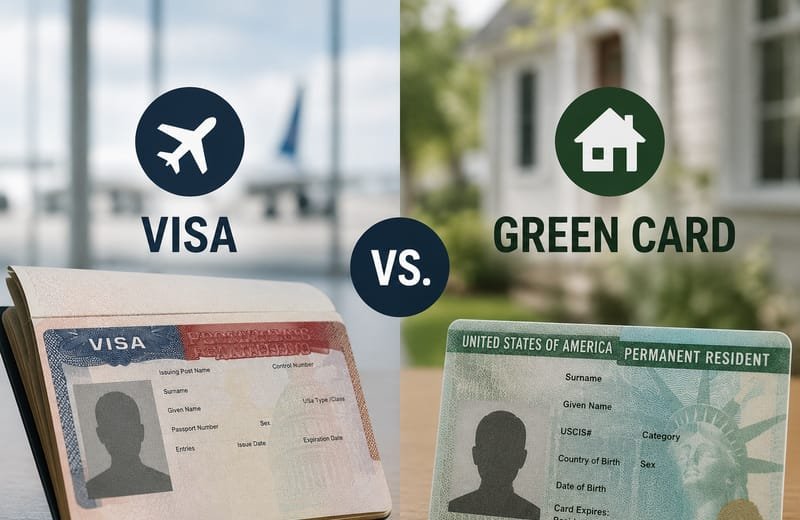 Visa vs. Green Card: cuál es la diferencia