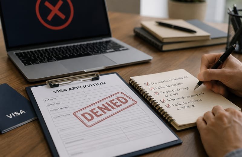 Motivos comunes de negativa de visa y cómo evitarlos