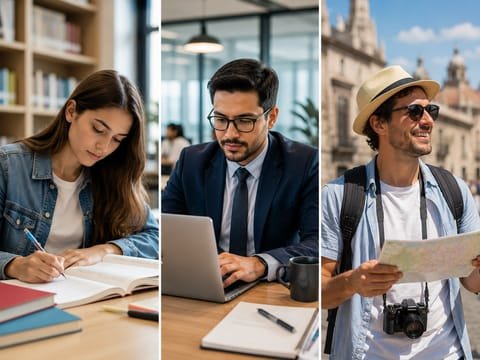 Diferencias entre visa de turista, trabajo y estudiante