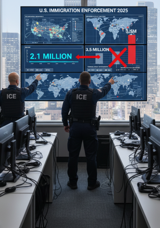 Deportaciones récord en 2025, pero por debajo del objetivo
